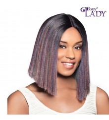 Foxy Lady Synthetic Natural J Part Lace Wig - POLA