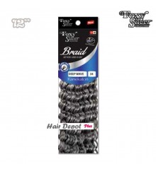 Foxy Silver Synthetic Hair DEEP WAVE 12 Braid - 14632