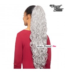 Foxy Silver Synthetic Drawstring Ponytail - 14678 DS17