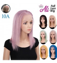 Ali 10A Unprocessed Virgin Human Hair 100% Handmade Full Lace Wig - A10AFBOB16