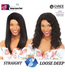 Ali 9A Unprocessed Virgin Human Hair Wet n Wavy Deep Lace Part Wig 18 - Loose Deep A9WWL18