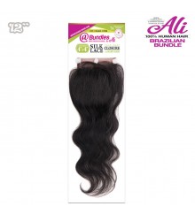 Ali @ 7A Brazilian Bundle 4x4 Lace Closure - Body wave 12