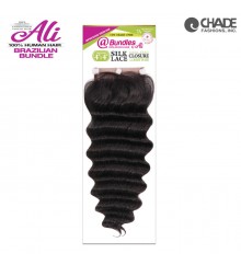 Ali 7A Brazilian Bundle 4x4 Lace Closure - NEW DEEP WAVE 10-18