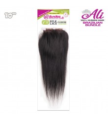 Ali @ 7A Brazilian Bundle 4x4 Lace Closure - STRAIGHT 10