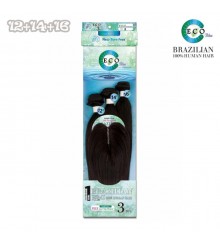 Eco 3pcs Straight with Hand tied Top Closure -  12+14+16