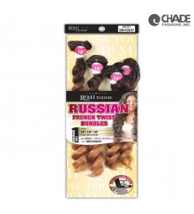 New Born Free Human Hair Blend Remi Touch 3pcs - Russian French Twist 14.16.18+Top closure