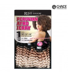 New Born Free Human Hair Blend Remi Touch 3pcs - Jerry Curl 10.12.14+Top closure