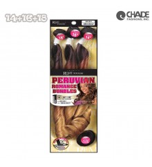 New Born Free Human Hair Blend Remi Touch 3pcs - Peruvian Romance Wave 14.16.18+Top closure