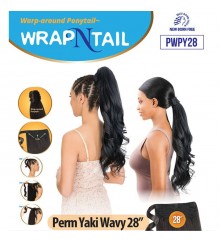 New Born Free Warp N Tail - PWPY28 Natural Perm Yaki Wavy 28