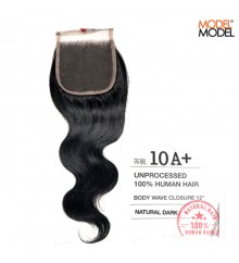 Model Model Unprocessed 100% Human Hair 4X4 10A+ BODY WAVE CLOSURE 12