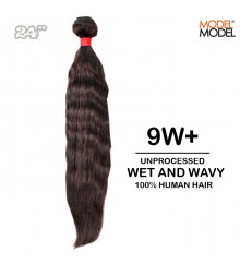 Model Model Unprocessed 100% Human Hair 9A+ DEEP INDIAN WET AND WAVY 24