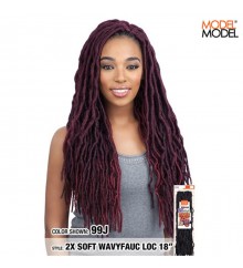 Model Model GLANCE 2X SOFT WAVY FAUX LOC 18 Crochet Braid