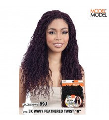 Model Model GLANCE 3X WAVY FEATHERED TWIST 16 Braid