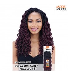 Model Model GLANCE 2X SOFT CURLY FAUX LOC 12 BRAID