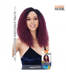 Model Model Glance 3X Pre-Stretched WATER WAVE Crochet Braid 14