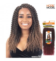 Model Model Glance Synthetic Braid - 3X PRE-STRETCHED WATER BOHEMIAN CURL 14