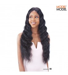 Model Model Lace to Lace Synthetic Hair Lace Front Wig - TRIPLE BARREL CURL 020