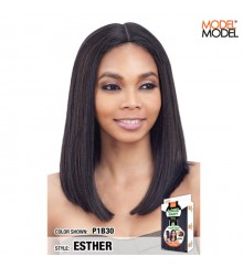 Model Model Synthetic 5 inch Deep Lace Center Part Lace Front Wig - ESTHER