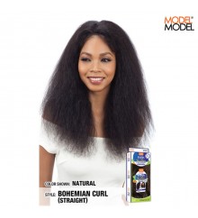 Model Model Nude FRESH W & W Brazilian Natural Human Hair Lace Front Wig - LACE BOHEMIAN CURL