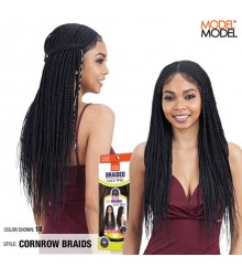 Model Model Synthetic Braided 5x5 Lace Wig - CORNROW BRAIDS