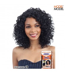 Model Model EQUAL Deep Invisible Diagonal Part Lace Wig - BLACK MEADOW