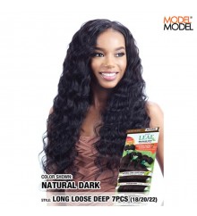 Model Model Nude Leaf Brazilian Remy Weave - NATURAL LOOSE LONG 7 PCS (18 20 22)