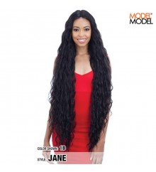 Model Model Synthetic Hair Deep Invisible Hand-Tied Part Wig - JANE