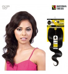 Motown Tress 100% Virgin Brazilian 4x4 8A Bundle BODY WAVE CLOSURE 10