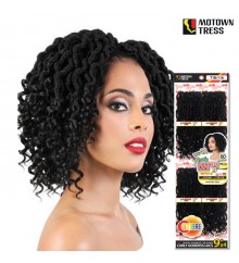 Motown Tress 4X Crochet Feather Lite Curly Goddess Locs 9 - CCG.9M