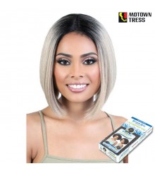 Motown Tress Human Hair Mix Lace Deep Part Wig - HBLDP.JET