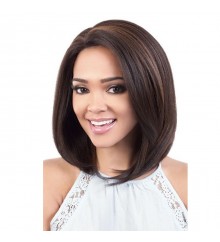 Motown Tress Human Hair Blend Swiss Lace Front Wig - HBSL.EBON