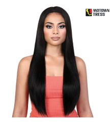 Motown Tress 13x3 100% Virgin Remi Human Hair Lace Silky Straight Wig - HPL3.ST30