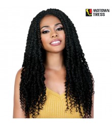 Motown Tress Synthetic Passion Twist Braid Lace Front Wig - L.PASSION7