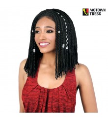 Motown Tress Synthetic Box Braid Slayable & Spinable Part Lace Wig - LDP-BOX14