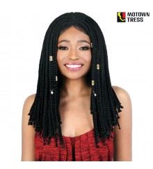 Motown Tress Synthetic Box Braid Slayable & Spinable Part Lace Wig - LDP-BOX18