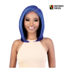 Motown Tress Premium Synthetic 13x7 HD Invisible Fake Scalp Lace Wig - LS137.BLUE