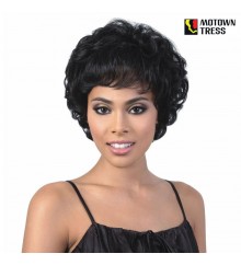 Motown Tress Human Hair Silver Gray Hair Collection Wig - S.LINDA