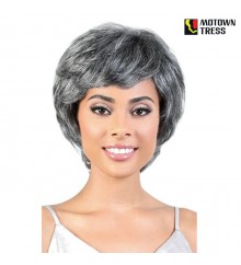 Motown Tress Human Hair Silver Gray Hair Collection - SH.RITA