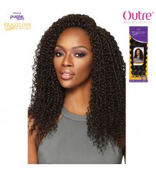 Outre Purple Pack Brazilian Boutique Human Hair Blend Weaving - VIRGIN CURLY 18.18.18