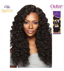 Outre Purple Pack Brazilian Boutique Human Hair Blend Weaving - VIRGIN DEEP 18.20.22