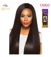 Outre Purple Pack Brazilian Boutique 100% Human Hair Blend Weaving - VIRGIN SLEEK PRESSED 18.20.22