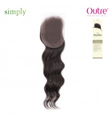 Outre Simply Human Hair Closure - Brazilian Hand-Tied Full Lace 12