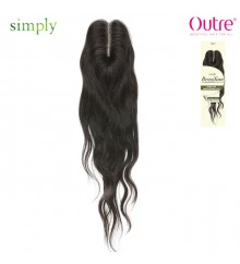 Outre Simply Human Hair Closure - Brazilian Hand-Tied Lace Parting 16