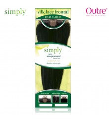 Outre Simply Non-Processed Human Hair Silk Lace Frontal Closure - STRAIGHT 12