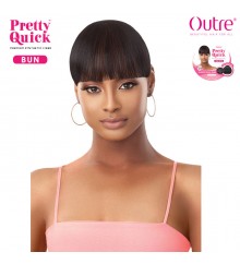 Outre Pretty Quick Synthetic Hair Bun - CLASSIC BLUNT BANG