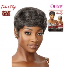 Outre 100% Human Hair Fab & Fly Gray Glamour Wig - HH ADDISON