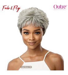 Outre Fab & Fly Gray Glamour Unprocessed Human Hair Wig - HH THEODORA