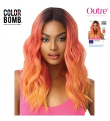 Outre Synthetic Color Bomb I Part Swiss Lace Front Wig - CELESTE