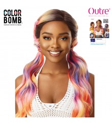 Outre Synthetic Color Bomb Swiss Lace Front Wig - FANTASIA