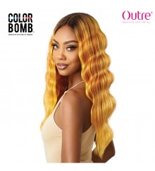 Outre Synthetic Color Bomb Swiss Lace Front Wig - TAWNY